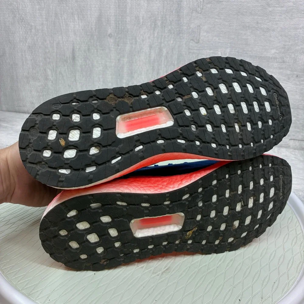 Adidas Ultraboost PB Mens 9 Glory Blue Solar Red Running Shoes EF0893